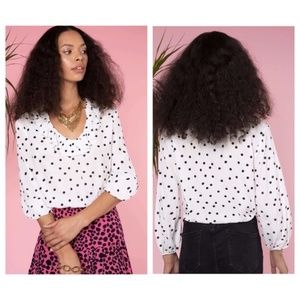 NWT! RIXO London Alora Cropped Blouse Top XS